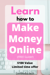 make money online pink poster