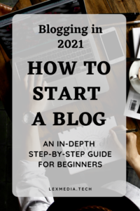 blog guide graphic with blogger in background